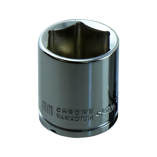 3/8" Drive Standard 6 Point Chrome Socket, 22mm