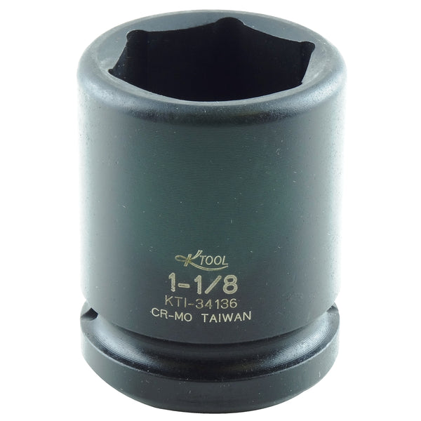 3/4in. Drive Standard 6 Point Impact Socket 1-1/8in. KTI34136