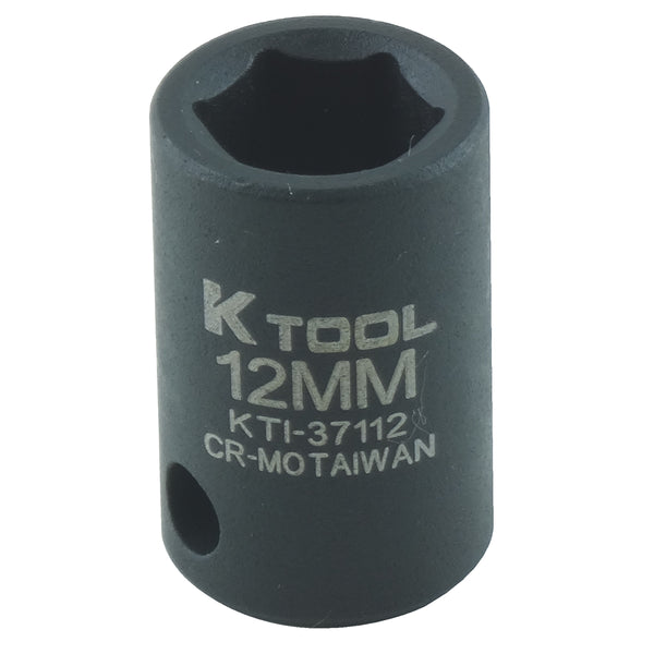 3/8in. Drive Standard 6 Point Impact Socket 12mm