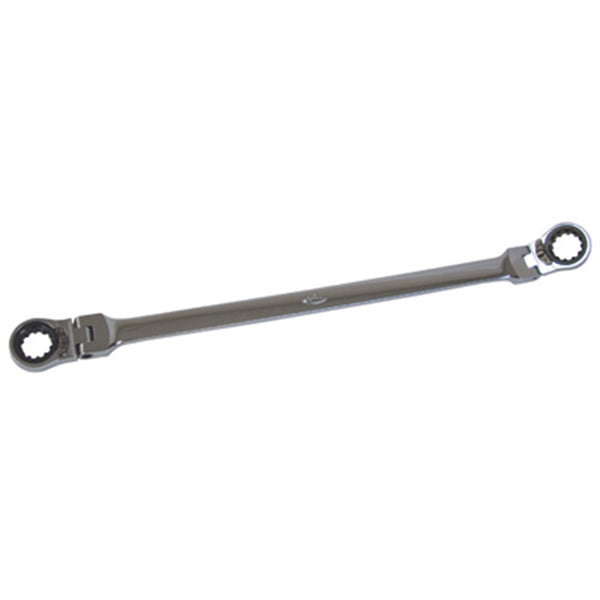 Ratcheting, Double Box End, Flexible Wrench, 5/16" x 3/8", Extra Long, Reversi