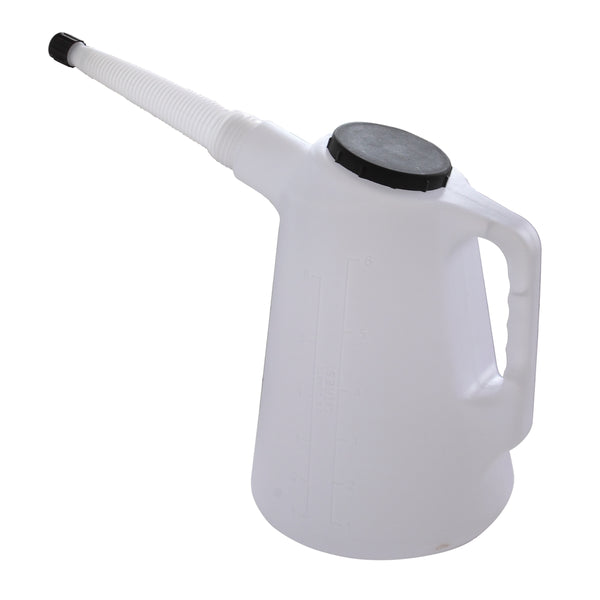 Plastic Measure Flex Spout with Dust Cap, 6 Qt