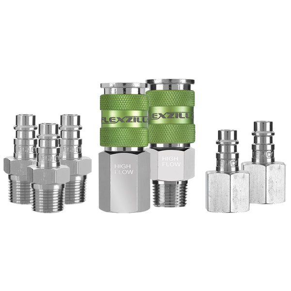 7 Piece Flexzilla High Flow Coupler And Plug Kit - 3/8 in. NPT LEGA53657FZ