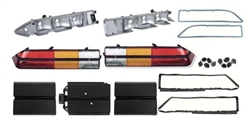 1978 - 1981 Camaro Complete Tail Light Kit with Housings, Z28 Style Black Accents