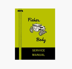 1972 Camaro Fisher Body Service Manual Book