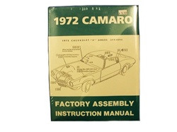 1972 Camaro Factory Assembly Instruction Manual Book