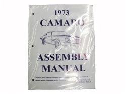 1973 Camaro Factory Assembly Instruction Manual Book