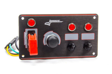 Longacre Ignition Panel Black w/2 Acc. and Pilot Light 52-44867