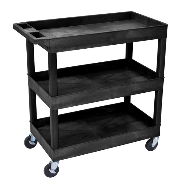 Luxor E Series Three Shelf Utility Cart LUXEC111