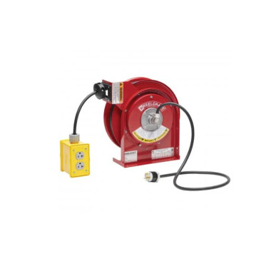 Reelcraft L 4545 123 7Q 12/3 45 ft. Premium Duty Quad Box Outlet Power Cord Reel