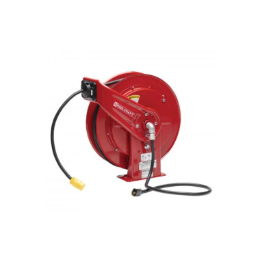 Reelcraft L 70100 123 3 12/3 100 ft. Heavy Duty Single Receptacle Power Cord Reel