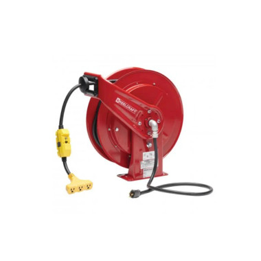 Reelcraft L 70100 123 9G 12/3 100 ft. Heavy Duty Triple Outlet w/GFCI Power Cord Reel