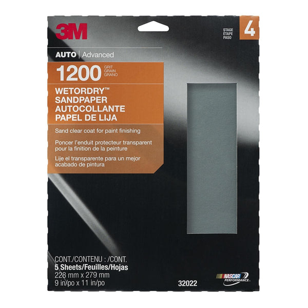 3M Imperial Wetordry 9" x 11" Sheet - 5 Sheets per Pack MMM32022