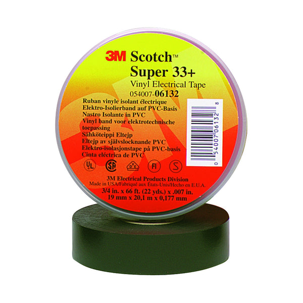 Scotch Super 33+ Vinyl Electrical Tape, 3/4" x 66'