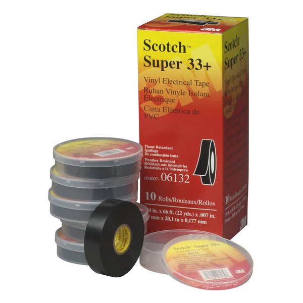 Scotch Vinyl Plastic Electrical Tape 3/4" x 52'