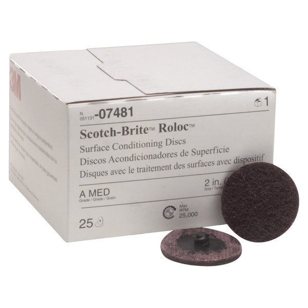 2" Medium Scotch Brite Roloc Surface Conditioning Discs MMM7481