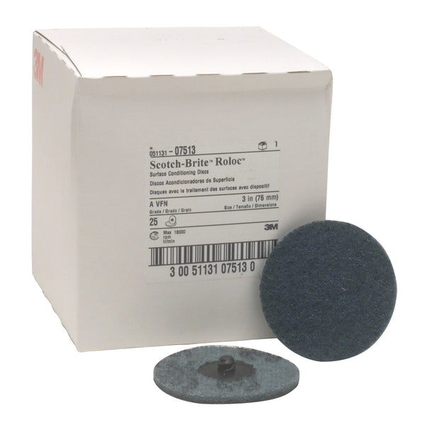 3" Scotch Brite Roloc Surface Conditioning Discs MMM7513