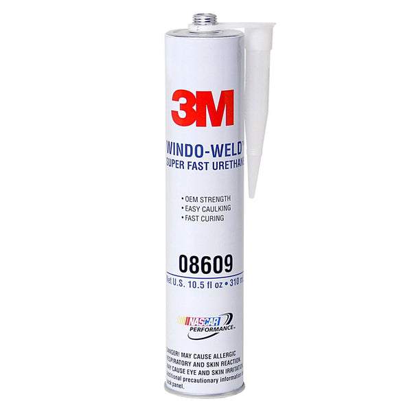 3M Window-Weld Super Fast Urethane, Black, 10.5 Fl. Oz Cartridge MMM8609
