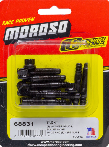 Moroso Stud Kit - Valve Cover 8pk w/12pt Nuts 1/4-20 68831