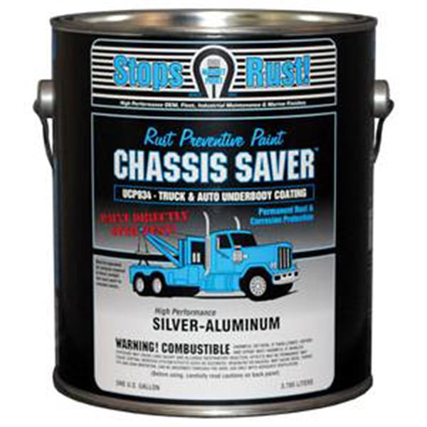 Chassis Saver Paint, Stops and Prevents Rust, Sliver-Aluminum, 1 Gallon Can
