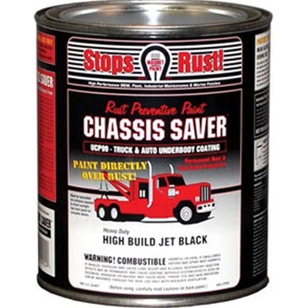 Chassis Saver Paint, Stops and Prevents Rust, Gloss Black, 1 Quart Can
