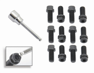 Mr. Gasket 3/8-16 x 3/4 Header Bolt Set (12) Combo Hex & Soc 3420G