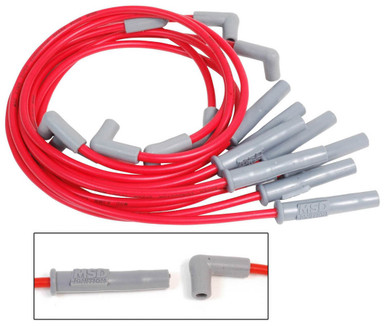 MSD 8.5mm Super Conductor Spark Plug Wire Set for Small Block Ford Engines with HEI Boots 31329