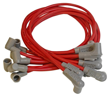MSD Super Conductor 8.5mm Spark Plug Wire Set for Small Block Chevy with Socket Distributor Cap 31599
