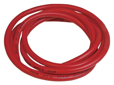 MSD 8.5mm Red Super Conductor Spark Plug Wire Bulk 100' 34049