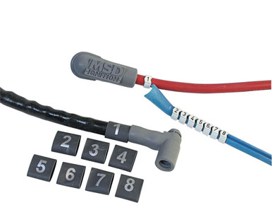 MSD 8.5mm Spark Plug Wire Cylinder Markers Set of 8 3414
