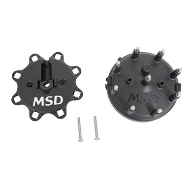 MSD Black HEI Distributor Cap for 1972-1997 Ford V8 255-460ci 84083