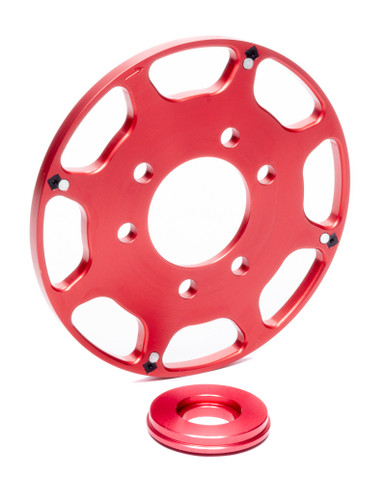 MSD 7in Crank Trigger Wheel Billet Aluminum Red 8611