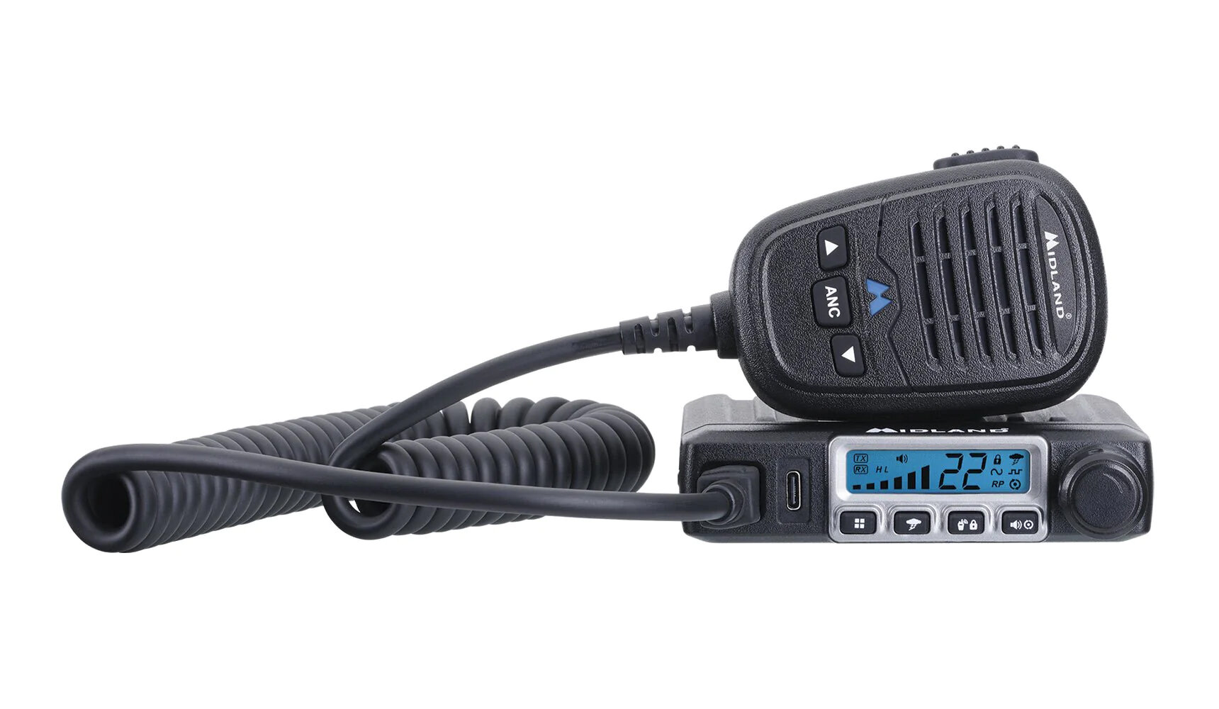 Midland Radio MXT115 15 Watt Micro Mobile Radio with USB-C