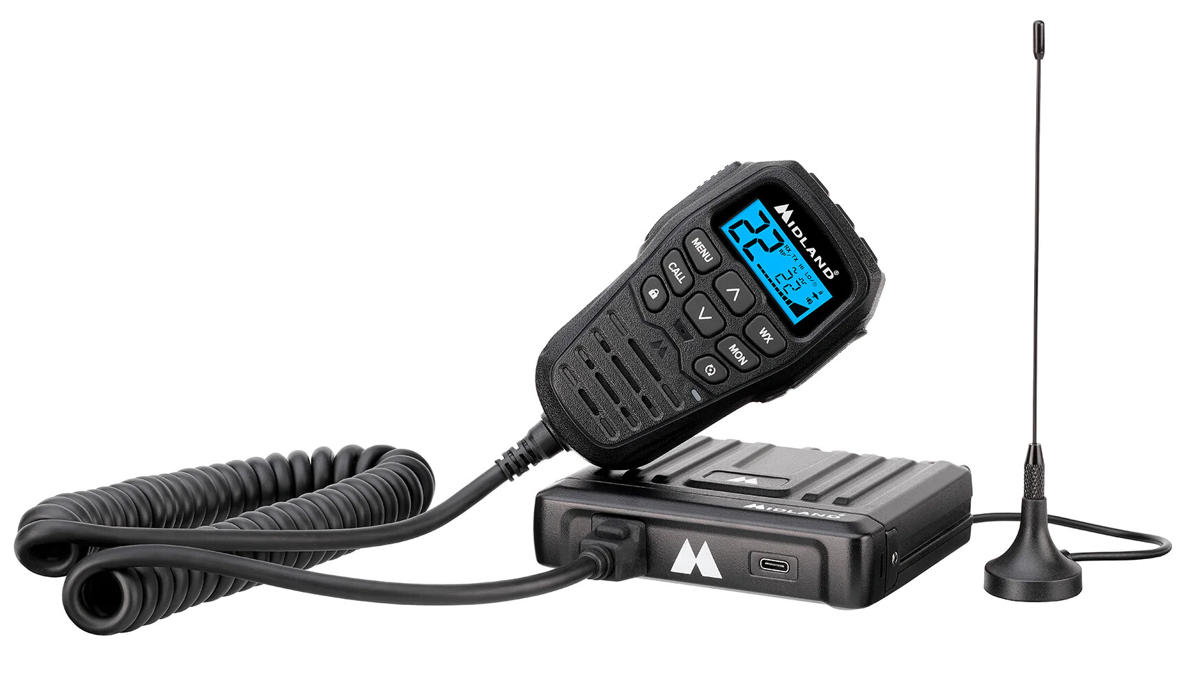 Midland Radio MXT275 15 Watt Micro Mobile Radio with USB-C