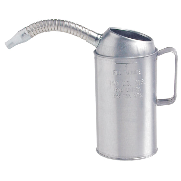 Liquid 4 Quart Galvanized Steel Measure with Flexible Spout PLW75-444