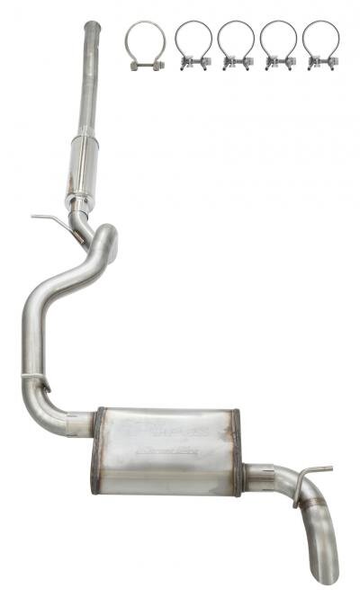 Pypes Performance Exhaust SJJ25SQ High Ground Clearance Cat-back Exhaust Kit Turbo Pro Muffler for 18-22 Jeep Wrangler JL with 3.6L