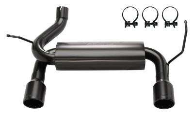 Pypes Performance Exhaust SJJ20SB Dual Exit Axle Back Black Exhaust System with Street Pro Muffler for 07-18 Jeep Wrangler JK
