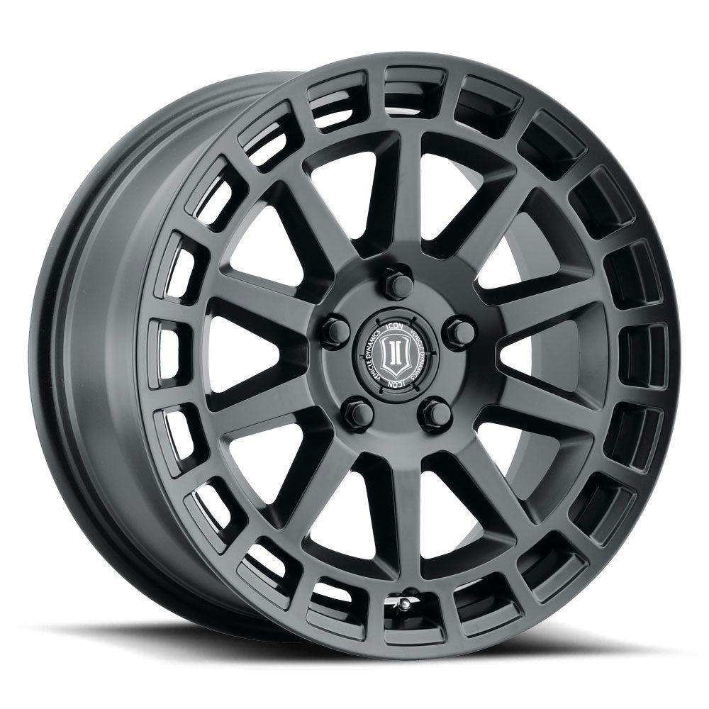 ICON Alloys 7117805060SB ICON ALLOYS JOURNEY SAT BLK - 17 X 8 / 5 X 100 / 38 MM / 6" BS