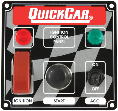 QuickCar Ignition Panel 2 Switches with Lights and Flip Cover 50-023