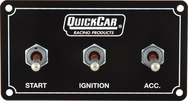 QuickCar Extreme Single Ignition 3-Switch Panel 4-5/8 x 2-1/2 50-731
