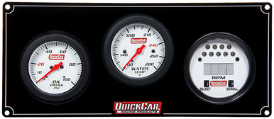 QuickCar Extreme 2-1 Gauge Panel with Oil Pressure Water Temperature and Digital Tachometer 61-7031