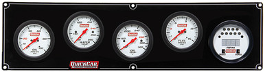 QuickCar Extreme 4-1 Gauge Panel with Tachometer, Oil Pressure, Water Temperature, Oil Temperature, Fuel Pressure, Black, 17" x 4.5", 61-7051