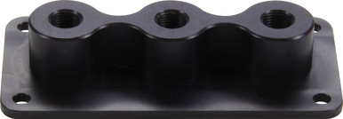 QuickCar Firewall Junction 3-Port 1/8" NPT Black Anodized Aluminum 63-130