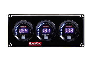 QuickCar Digital 3-Gauge Panel Oil Pressure Water Temperature Fuel Pressure 67-3012