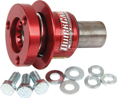 QuickCar 360° Aluminum Steering Wheel Disconnect 3-Bolt 3/4" Shaft Fine Spline 68-015