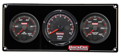 Quickcar Redline 2-1 Gauge Panel Oil Pressure Water Temperature with Recall Tach 69-2031