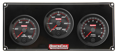 Quickcar Redline 2-1 Gauge Panel Oil Pressure Water Temperature Recall Tach 69-2231
