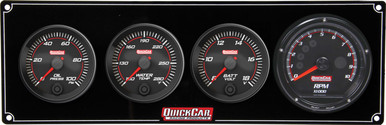 Quickcar Redline 3-1 Gauge Panel OP/WT/Volt w/Recall Tach 69-3047