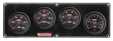 QuickCar Redline 3-1 Gauge Panel Oil Pressure Water Temperature Fuel Pressure 2-5/8in Tach 69-3242