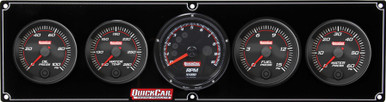 QuickCar Redline 4-1 Gauge Panel OP/WT/FP/WP with Recall Tachometer 69-4056