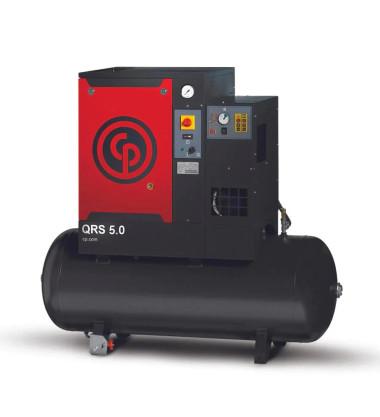 Chicago Pneumatic QRS 5 Tank Mounted With Dryer Screw Compressor